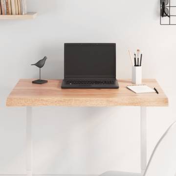 Light Brown Solid Oak Table Top - Handmade Live Edge | Hipomarket