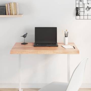 Light Brown Solid Oak Table Top - Handmade Live Edge | Hipomarket