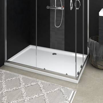 Rectangular ABS Shower Base Tray White 80x120 cm - Modern Design