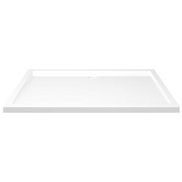 Rectangular ABS Shower Base Tray White 80x120 cm - Modern Design