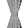 Micro-Satin Curtains 2 pcs 140x225 cm Grey | HipoMarket