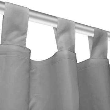 Micro-Satin Curtains 2 pcs 140x225 cm Grey | HipoMarket