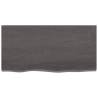 Dark Brown Wall Shelf - Solid Oak - 80x40 cm | Hipomarket