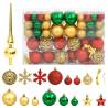 112 Piece Christmas Bauble Set Red / Green / Gold Polystyrene Colour multicolour Quantity in Package 111 