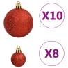 112 Piece Christmas Bauble Set - Red, Green, Gold Decorations