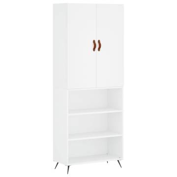 Stylish Highboard White | Durable Engineered Wood Storage