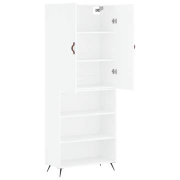 Stylish Highboard White | Durable Engineered Wood Storage