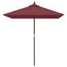 Garden Parasol with Wooden Pole - Bordeaux Red | HipoMarket