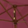 Garden Parasol with Wooden Pole - Bordeaux Red | HipoMarket