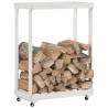 Log Holder with Wheels - Solid Wood Pine Storage | Hipomarket