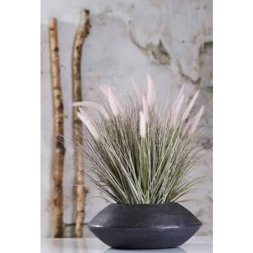 Emerald Pennisetum Grass in Zinc Pot - 58 cm