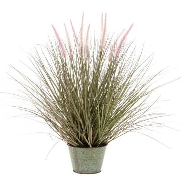 Emerald Pennisetum Grass in Zinc Pot - 58 cm