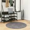 Rug HUARTE Short Pile Soft and Washable Anthracite Ø 100 cm Colour anthracite Size Ø 100 cm 