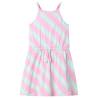 Stylish Kids' Dress with Drawstring - Sleeveless Pink 116