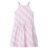 Kids' Dress with Drawstring Sleeveless Pink 140 Size 140 (9-10y) 