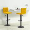 Mustard Yellow Velvet Bar Stools - Set of 2 | HipoMarket