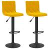 Mustard Yellow Velvet Bar Stools - Set of 2 | HipoMarket