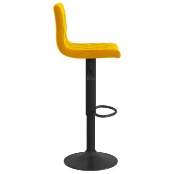 Mustard Yellow Velvet Bar Stools - Set of 2 | HipoMarket