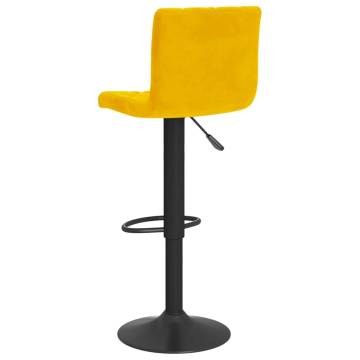 Mustard Yellow Velvet Bar Stools - Set of 2 | HipoMarket