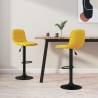 Bar Stools 2 pcs Yellow Velvet Colour yellow Quantity in Package 2 