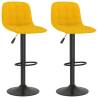 Yellow Velvet Bar Stools - 2 Pcs for Comfort & Style