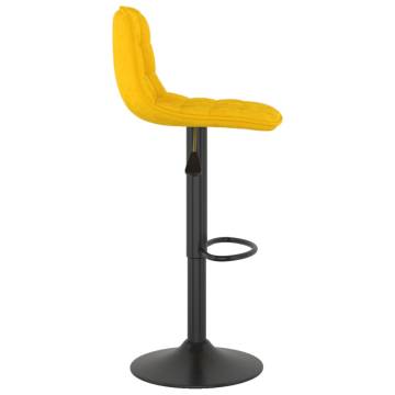 Yellow Velvet Bar Stools - 2 Pcs for Comfort & Style