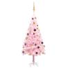 Artificial Pre-lit Christmas Tree with Ball Set Pink 120 cm PVC Colour pink and gold Size 120 x 65 cm Quantity in Package 1 Number of Branch Tips 