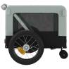 Pet Bike Trailer - Grey & Black Oxford Fabric, Durable Iron Frame