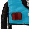 Durable Pet Bike Trailer - Blue & Black Oxford Fabric