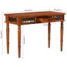 Solid Wood Acacia Desk with Drawer - 110x50x76 cm