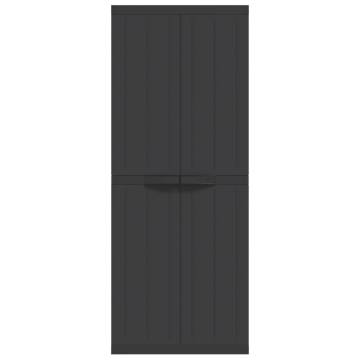 Outdoor Storage Cabinet Black 65x37x165 cm - Durable & Spacious