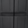 Outdoor Storage Cabinet Black 65x37x165 cm - Durable & Spacious