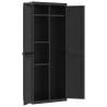 Outdoor Storage Cabinet Black 65x37x165 cm - Durable & Spacious