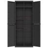 Outdoor Storage Cabinet Black 65x37x165 cm - Durable & Spacious