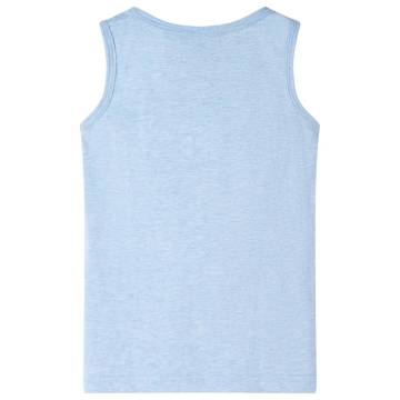 Kids' Tank Top Soft Blue Melange - Stylish & Comfortable Wear