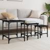 Nesting Coffee Tables 3 pcs Black Engineered Wood Colour black Quantity in Package 3 