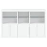 Modern Sideboard with LED Lights - White 162x37x100 cm