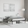 Metal Bed Frame Black 140x190 cm - Durable & Timeless Design