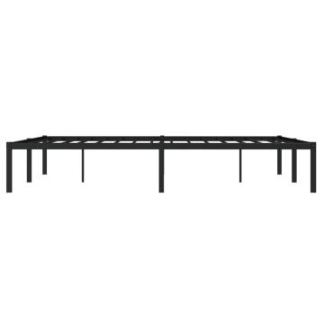 Metal Bed Frame Black 140x190 cm - Durable & Timeless Design