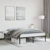 Black Metal Bed Frame 150x200 cm King Size - Elegant & Robust