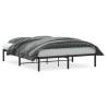 Black Metal Bed Frame 150x200 cm King Size - Elegant & Robust