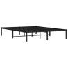 Black Metal Bed Frame 150x200 cm King Size - Elegant & Robust