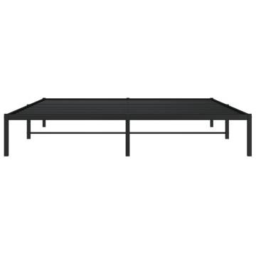 Metal Bed Frame Black 183x213 cm - Sturdy & Elegant Design