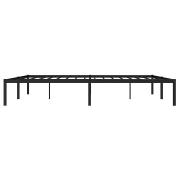 Metal Bed Frame Black 183x213 cm - Sturdy & Elegant Design