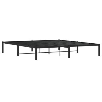 Metal Bed Frame Black 183x213 cm - Sturdy & Elegant Design