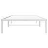 Elegant White Metal Bed Frame 107x203 cm | Hipomarket