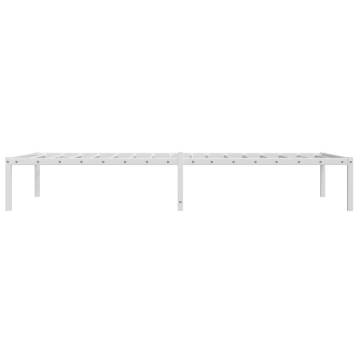 Elegant White Metal Bed Frame 107x203 cm | Hipomarket