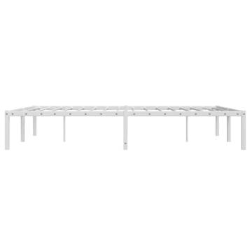 Metal Bed Frame White 140x200 cm | Stylish & Sturdy Design