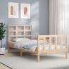 Bed Frame with Headboard 90x200 cm Solid Wood Colour natural Size 90 x 200 cm 