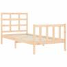 Solid Wood Bed Frame with Headboard 90x200 cm | Hipomarket